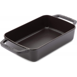 Staub Rectangular Cast Iron Roasting Pan Black 30x20 cm/3,15 l