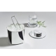Zone Rocks Ice bucket w/ tongs, Polished Steel